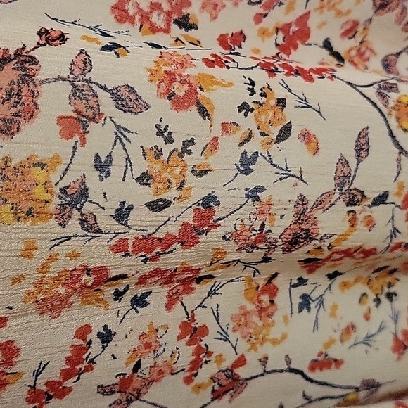 Xhilaration Floral Print Crochet Trimmed Bohemian Kimono Cover Up - Size S - Picture 6 of 8